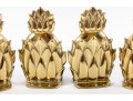 Vintage Virginia Metalcrafters Newport Brass Pineapple Bookends