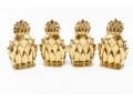 Vintage Virginia Metalcrafters Newport Brass Pineapple Bookends