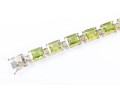 Sterling Silver & Peridot Gem Bracelet 