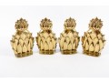 Vintage Virginia Metalcrafters Newport Brass Pineapple Bookends