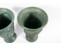 Royal Haeger Floral 1999 Petal Vases In Green