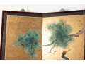Early 20th Century Four Panel Chinese Crane Byobu Screen