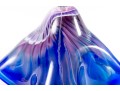 Large Blue/Purple Murano Glass Bowl, Signed