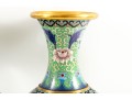 Pair Of Vintage Beijing, China Cloisonne Enamel Vases 