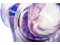 Large Blue/Purple Murano Glass Bowl, Signed