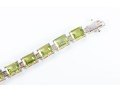 Sterling Silver & Peridot Gem Bracelet 