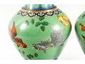 Pair Of Vintage Beijing, China Cloisonne Enamel Vases 
