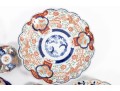 Mixed Antique Imari-Ware Fluted Chargers & Butter Pats