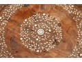 Anglo-Indian Heavily Carved Inlaid Wood Table