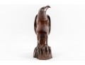 Hand-Carved Ironwood Eagle Sculpture 