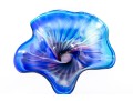 Large Blue/Purple Murano Glass Bowl, Signed