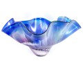Large Blue/Purple Murano Glass Bowl, Signed
