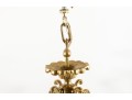 Large French  Brass Four Panel Chandelier 
