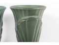 Royal Haeger Floral 1999 Petal Vases In Green