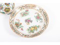Early 1800's Canton China Porcelain Plate & Rice Bowl