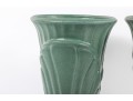 Royal Haeger Floral 1999 Petal Vases In Green