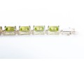 Sterling Silver & Peridot Gem Bracelet 