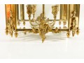 Large French  Brass Four Panel Chandelier 