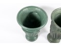 Royal Haeger Floral 1999 Petal Vases In Green