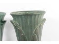 Royal Haeger Floral 1999 Petal Vases In Green