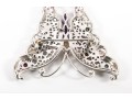 Sterling Silver Butterfly Brooch With Amethyst & Citrine Stones