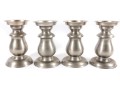 Four Restoration Hardware Metal Candlestick Holders