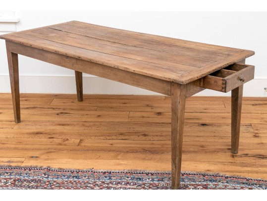 Antique French Country Fruitwood Table, 71