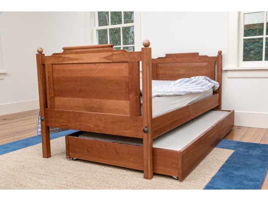 Vintage Wooden Twin Bed Stead