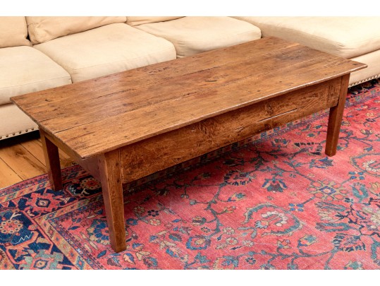 Antique French Country Fruitwood Low Table / Coffee Table