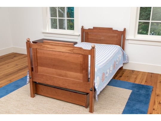Vintage Wooden Twin Bed Stead