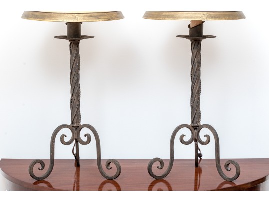 Antique 19th C. French Iron Napoleon III Lamps