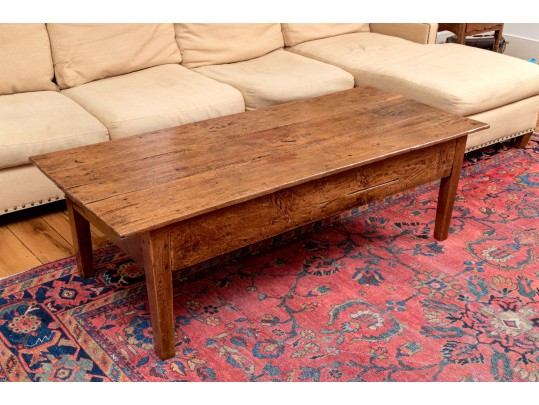 Antique French Country Fruitwood Low Table / Coffee Table