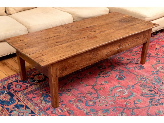 Antique French Country Fruitwood Low Table / Coffee Table