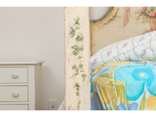 Adorable Paint Finished Poster Twin Bed