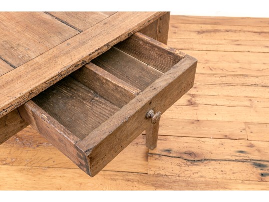 Antique French Country Fruitwood Table, 71