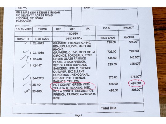 French Pot Confit, Green (Original Purchase $425)