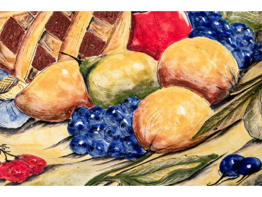 Mexican Artisan Pottery Fruit Plate (Original Price $2,880)