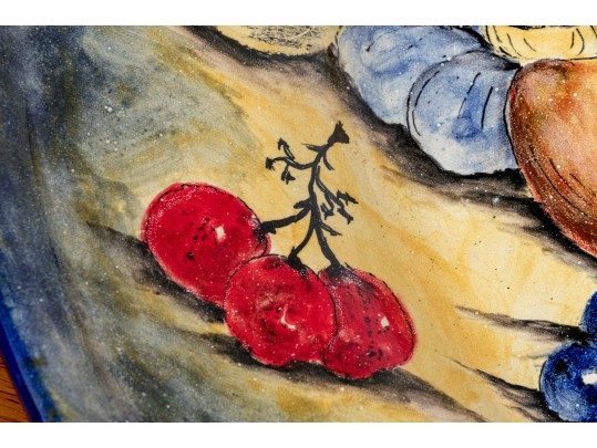 Mexican Artisan Pottery Fruit Plate (Original Price $2,880)