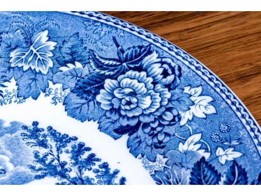 English Blue And White Transferware Ceramic Lot