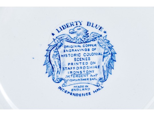 English Blue And White Transferware Ceramic Lot