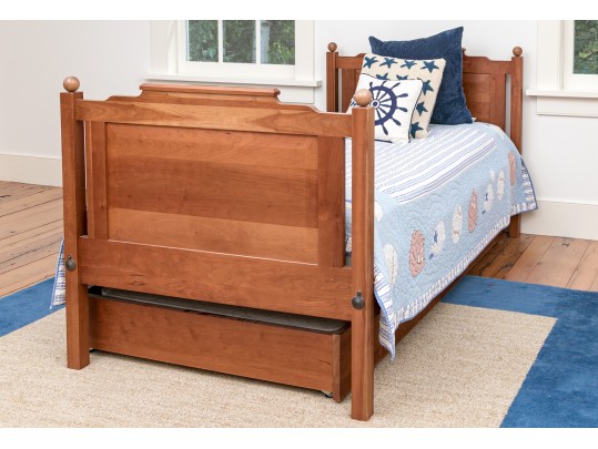 Vintage Wooden Twin Bed Stead
