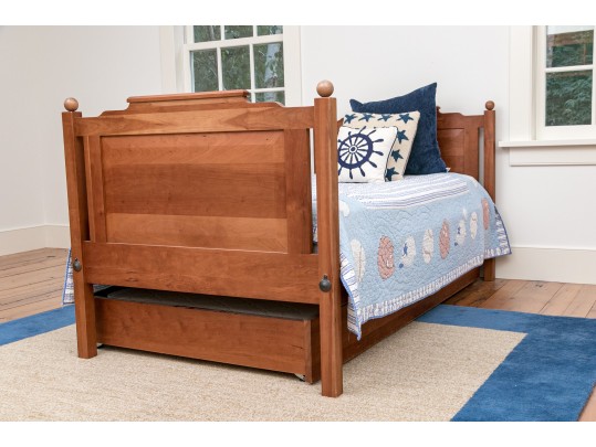 Vintage Wooden Twin Bed Stead