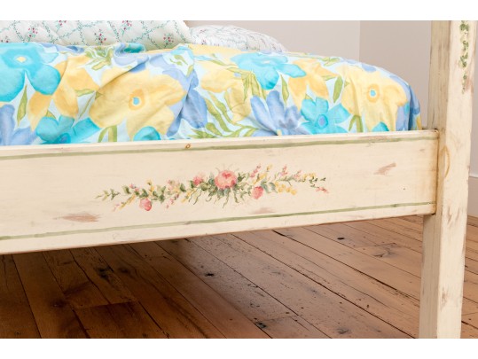 Adorable Paint Finished Poster Twin Bed