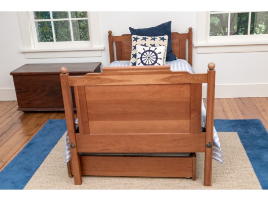 Vintage Wooden Twin Bed Stead