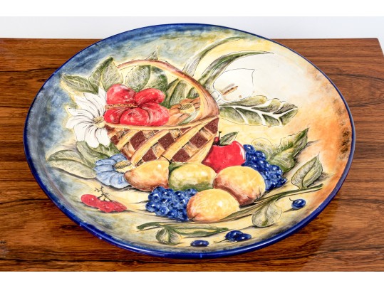 Mexican Artisan Pottery Fruit Plate (Original Price $2,880)