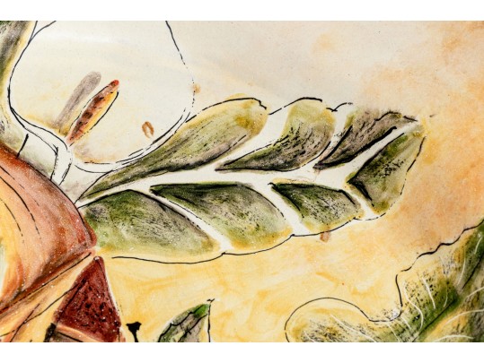 Mexican Artisan Pottery Fruit Plate (Original Price $2,880)