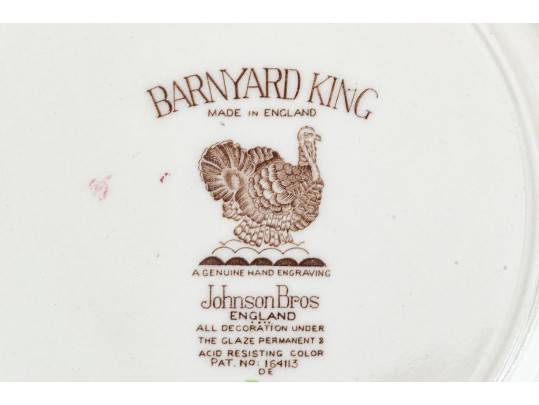 Set Of 12 English Barnyard King China Plates