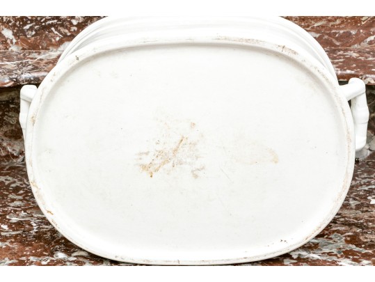 Antique English Ironstone Two Handled Foot Basin