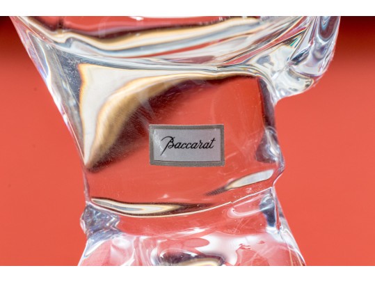 Vintage Baccarat Crystal Tennis Figural Sculpture