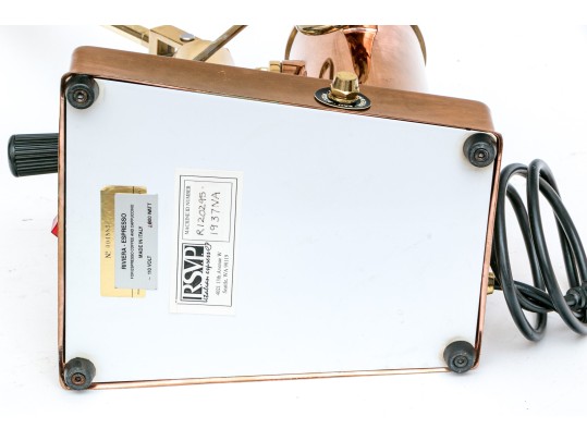 Vintage Italian Riviera Espresso Copper And Brass Machine With Eagle Finial